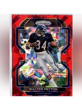Walter Payton 2021 Panini Prizm Red Crack Ice Chicago Bears NFL Football Card